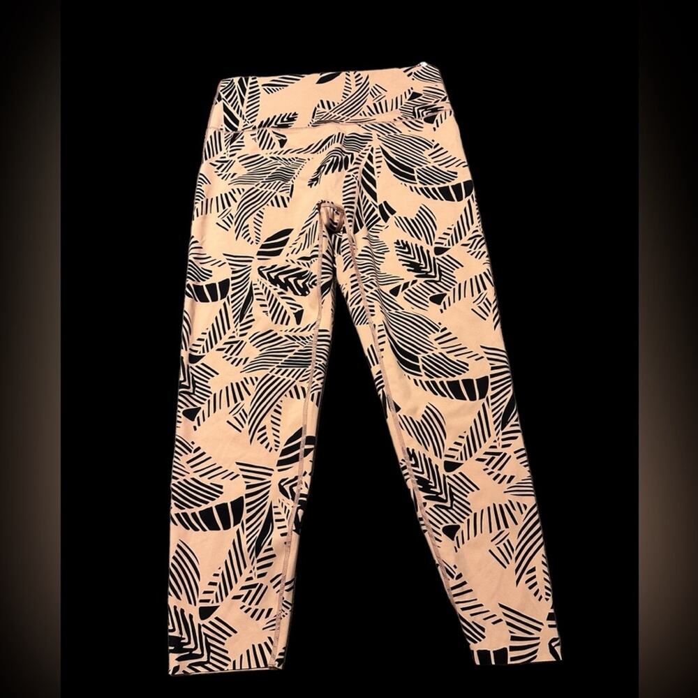 Aerie Chill Play Move Black and Tan Activewear Lounge Leggings size XL